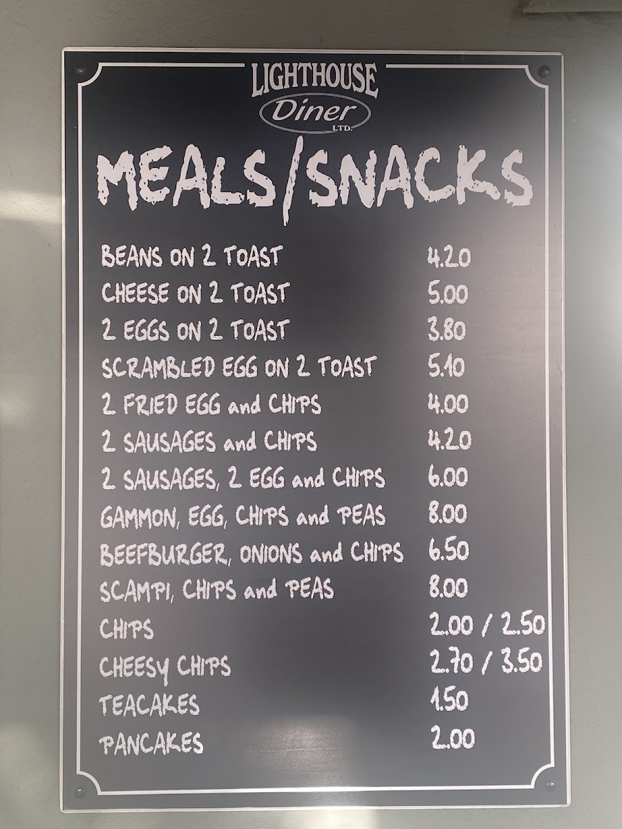 Menu Lighthouse Diner Cash Only.-1