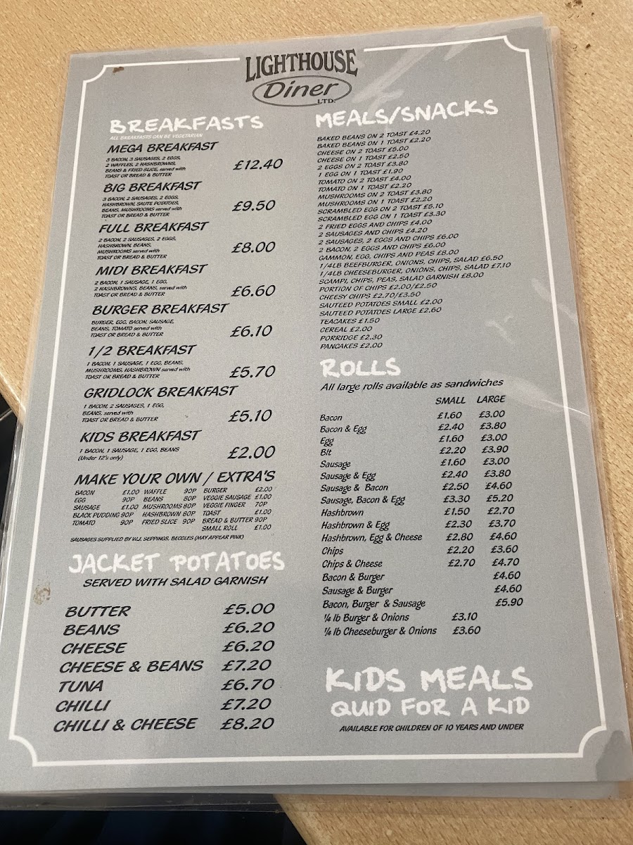 Menu Lighthouse Diner Cash Only.-5